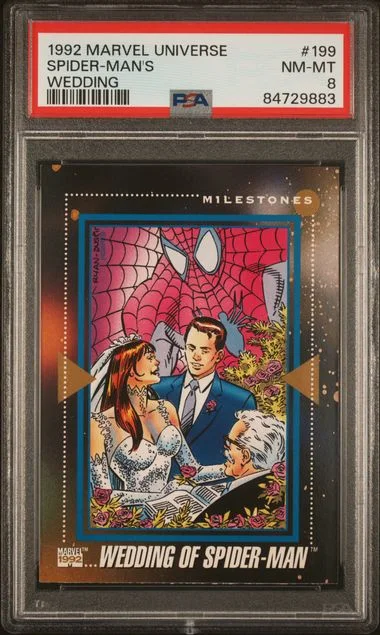 1992 Marvel Universe Wedding Spider-Man's #199 card image