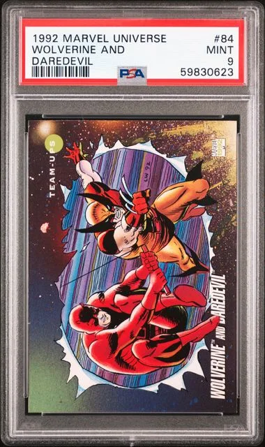 1992 Marvel Universe Wolverine And Daredevil #84 card image