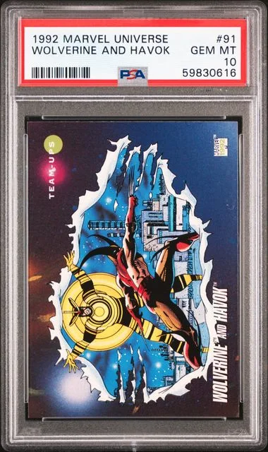 1992 Marvel Universe Wolverine And Havok #91 card image