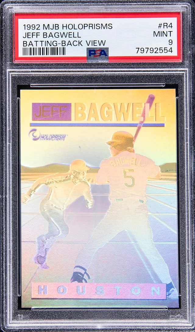 1992 MJB Holoprisms Jeff Bagwell (Batting - Back View) #R4 card image