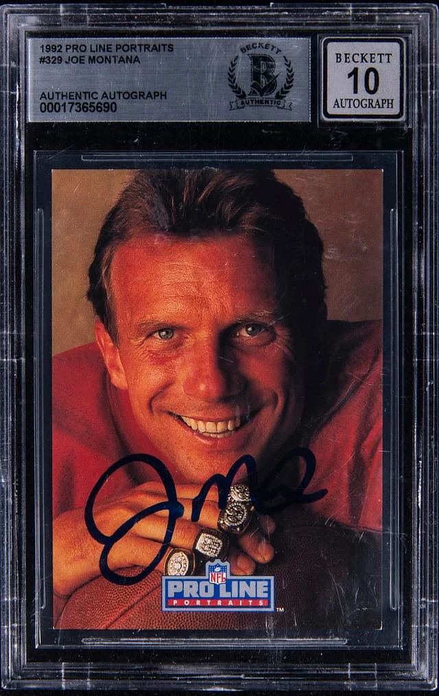 1992 NFL Pro Line Portraits Joe Montana #329 card image