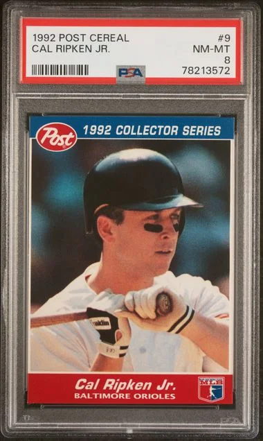 1992 Post Cereal Cal Ripken Jr. #9 card image