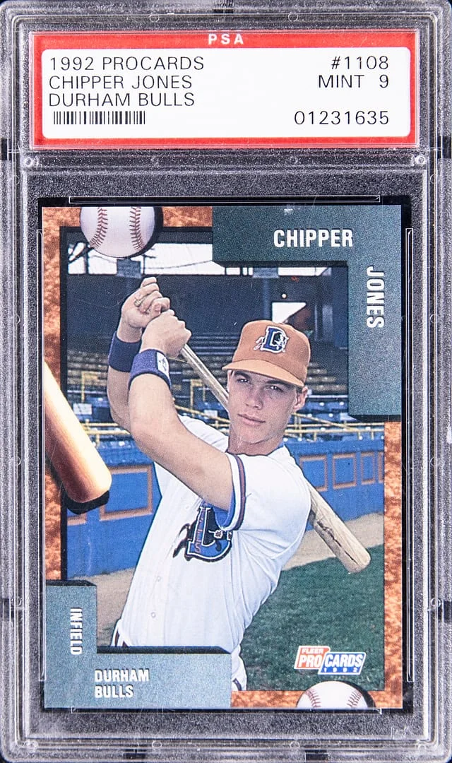 1992 Procards Durham Bulls Chipper Jones #1108 card image