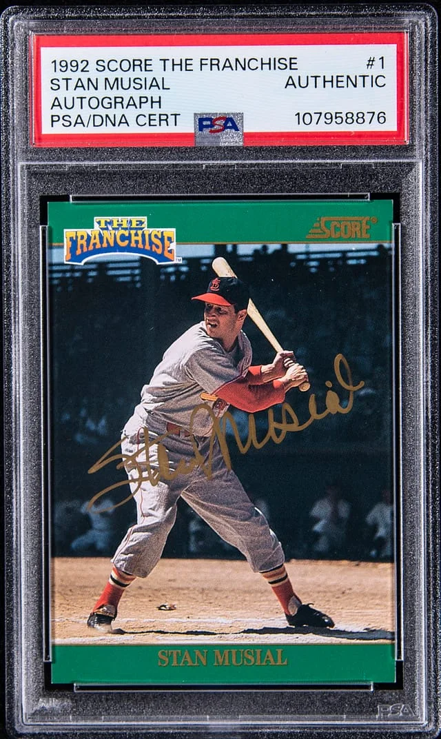 1992 Score Stan Musial The Franchise Autograph #1 card image