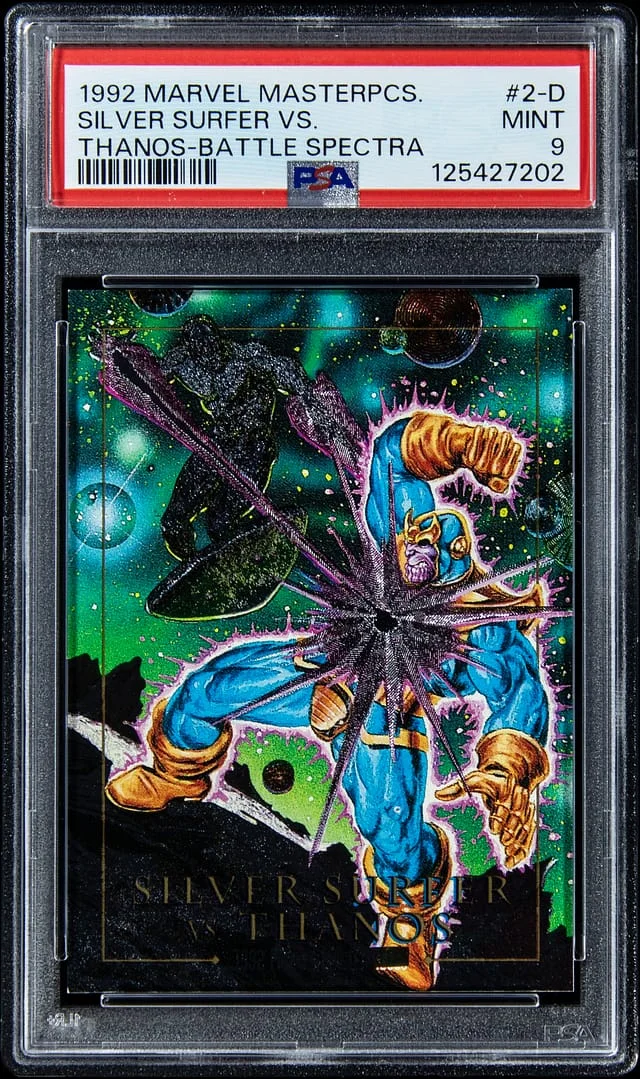 1992 SkyBox Silver Surfer VS Marvel Masterpieces Thanos Battle Spectra #2-D card image