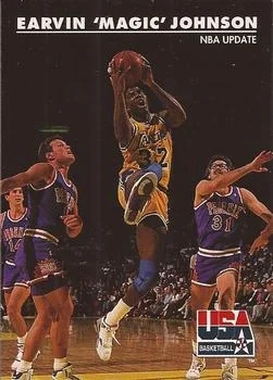 1992 SkyBox USA Earvin "Magic" Johnson #28 card image