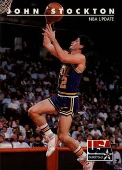 1992 SkyBox USA John Stockton #82 card image