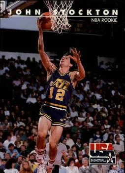 1992 SkyBox USA John Stockton #83 card image