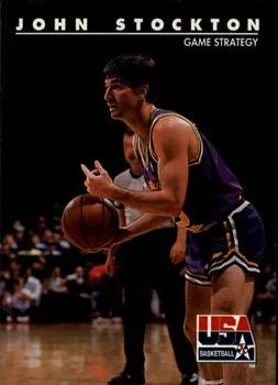 1992 SkyBox USA John Stockton #84 card image