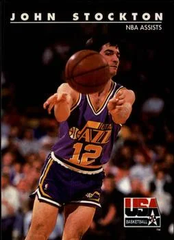 1992 SkyBox USA John Stockton #90 card image