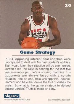 1992 SkyBox USA Michael Jordan #39 card back image