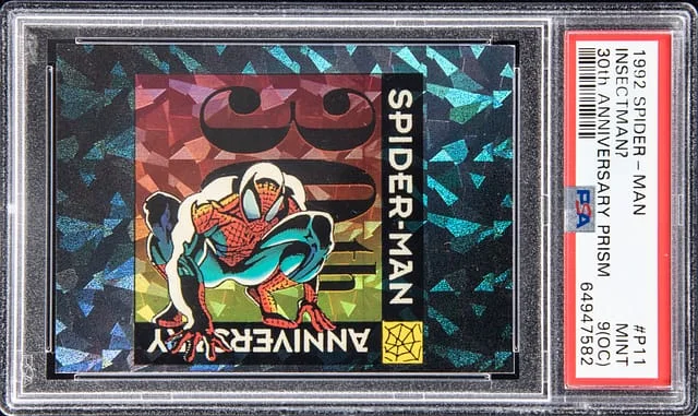 1992 Spider-Man 30th Anniversary Prism Insectman? #P11 card image