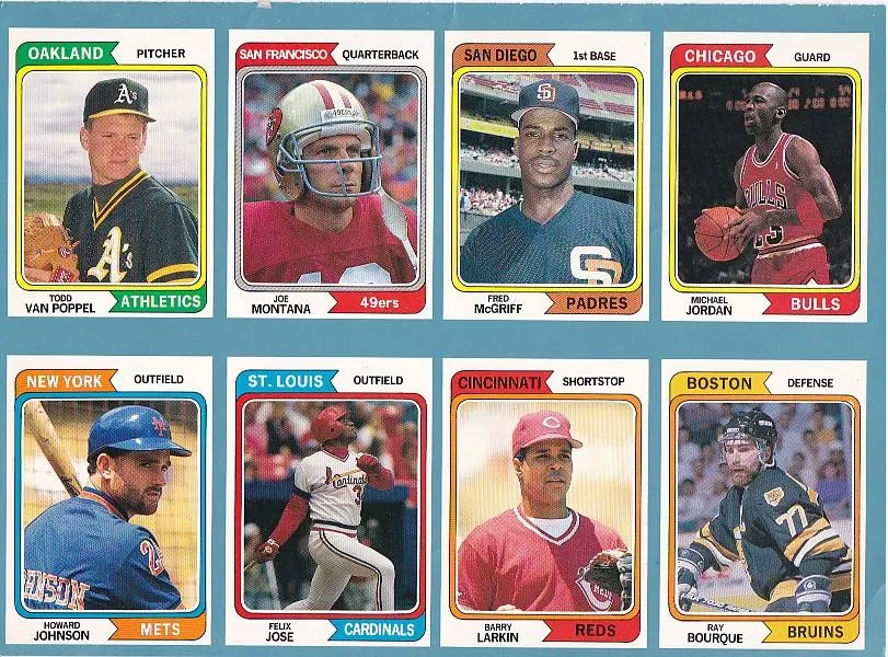 1992 Sports Collectors Digest Sports Card Price Guide Monthly Michael Jordan Panels #37-44 card image