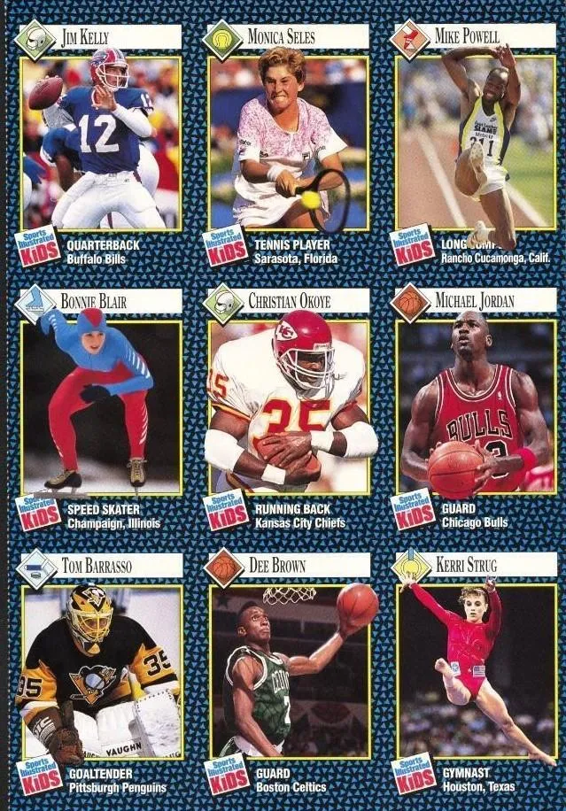 1992 Sports Illustrated for Kids Michael Jordan Panels #1-9 card image