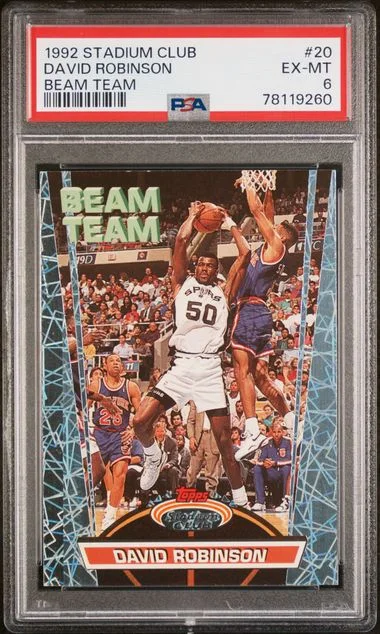 1992 Stadium Club David Robinson Beam Team #20 card image