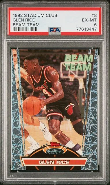 1992 Stadium Club Glen Rice Beam Team #8 card image