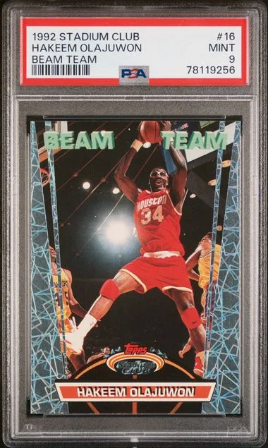 1992 Stadium Club Hakeem Olajuwon Beam Team #16 card image