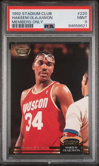 1992 Stadium Club Hakeem Olajuwon Members Only #220 card image