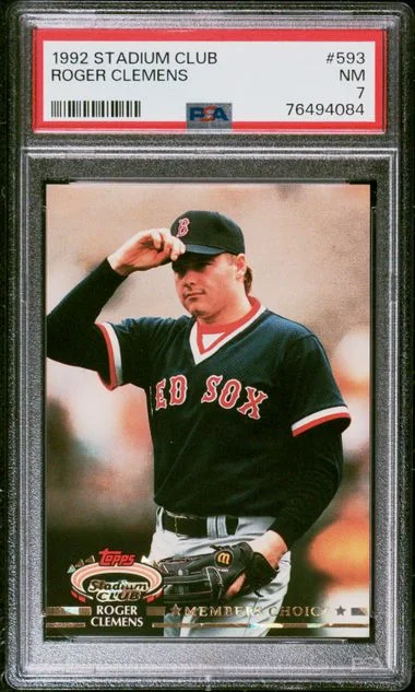 1992 Stadium Club Roger Clemens #593 card image