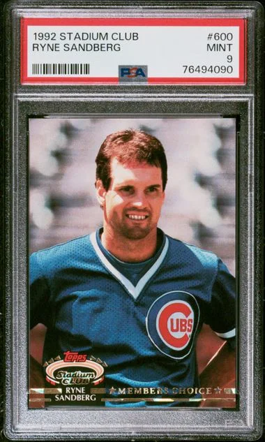 1992 Stadium Club Ryne Sandberg #600 card image