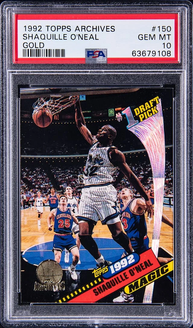 1992 Topps Archives Shaquille O'Neal Gold #150 card image