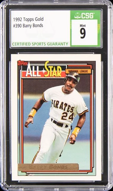 1992 Topps Barry Bonds Gold #390 card image