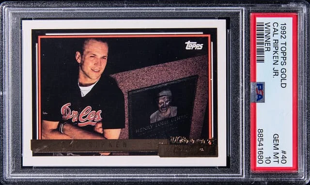 1992 Topps Cal Ripken Jr Gold Winner #40 card image