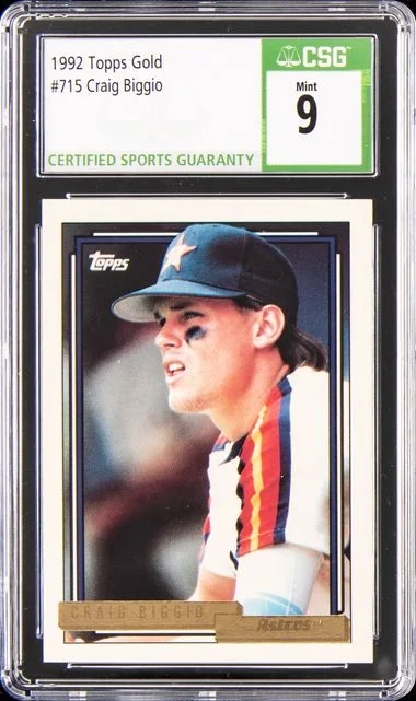 1992 Topps Craig Biggio Gold #715 card image