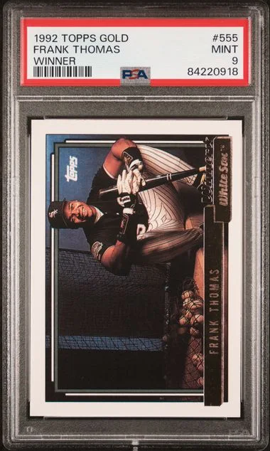 1992 Topps Frank Thomas Gold Winner #555 card image