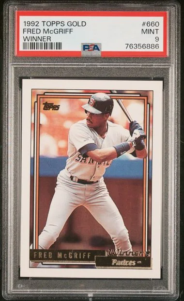 1992 Topps Fred McGriff Gold Winner #660 card image