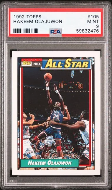 1992 Topps Hakeem Olajuwon #105 card image
