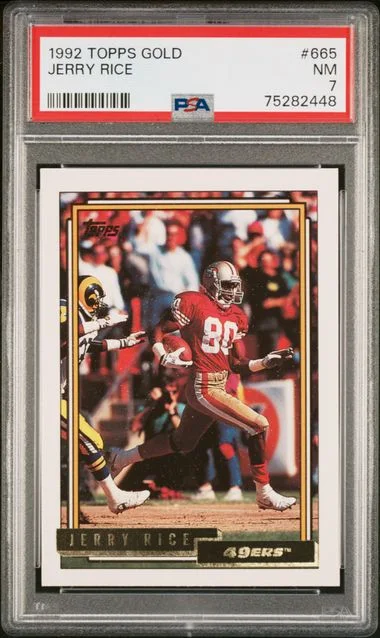 1992 Topps Jerry Rice Gold #665 card image