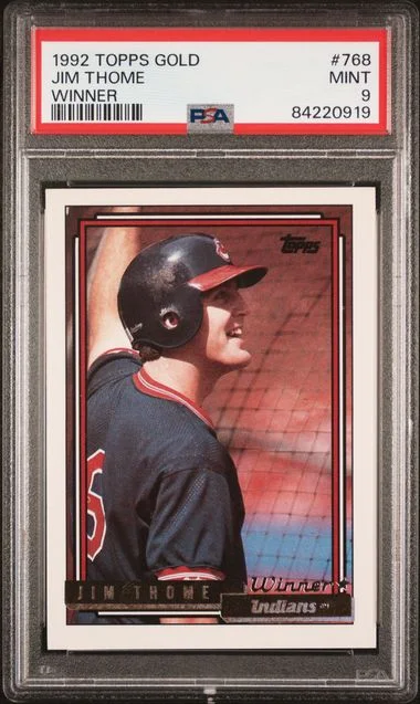 1992 Topps Jim Thome Gold Winner #768 card image