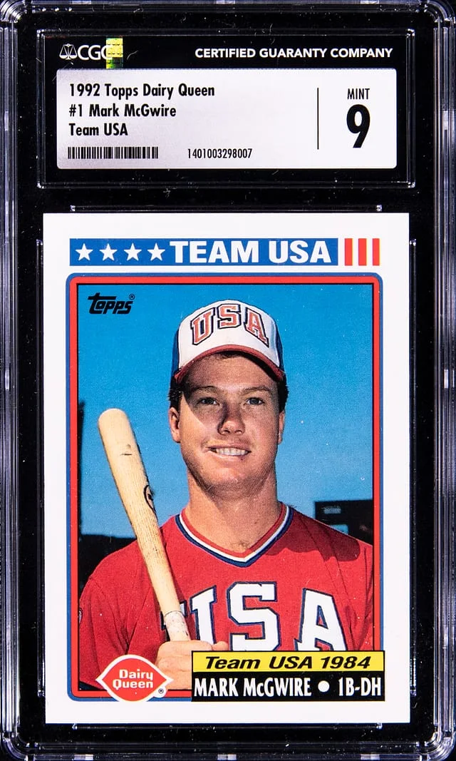 1992 Topps Mark McGwire Dairy Queen Team USA #1 card image