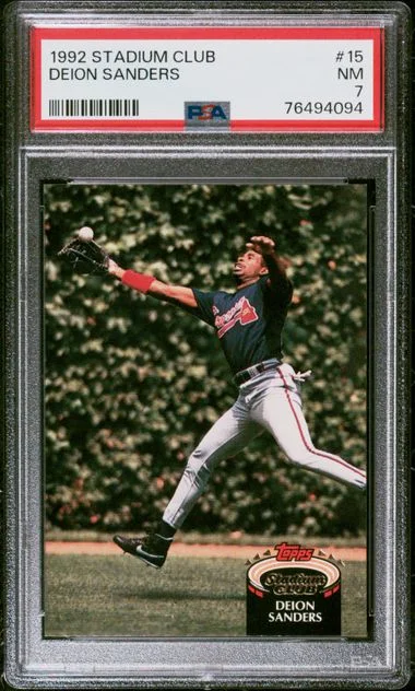 1992 Topps Stadium Club Deion Sanders #15 card image
