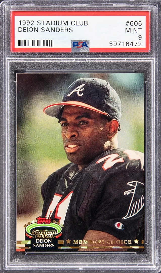 1992 Topps Stadium Club Deion Sanders #606 card image
