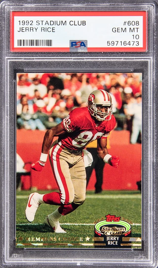 1992 Topps Stadium Club Jerry Rice #608 card image