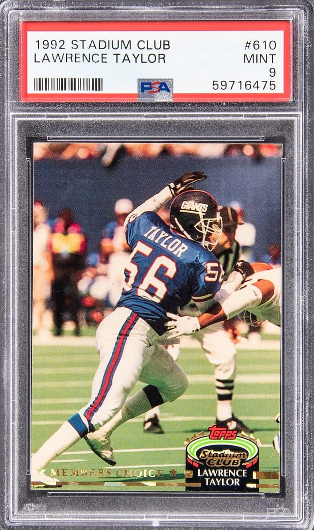 1992 Topps Stadium Club Lawrence Taylor #610 card image