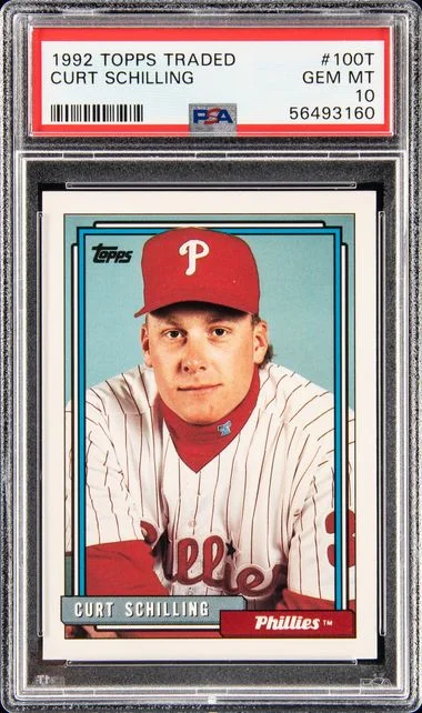 1992 Topps Traded Curt Schilling #100T card image