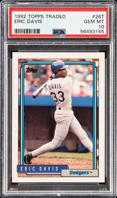 1992 Topps Traded Eric Davis #26T card image