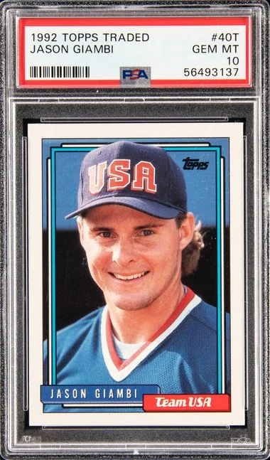 1992 Topps Traded Jason Giambi #40T card image