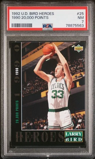 1992 Upper Deck 1990 20,000 Points Larry Bird Heroes #25 card image