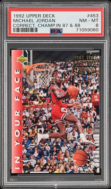 1992 Upper Deck & 88 453 Michael Jordan Correct, Champ.In #87 card image