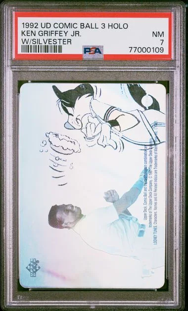 1992 Upper Deck Hologram Ken Griffey Jr. Comic Ball #3 card image
