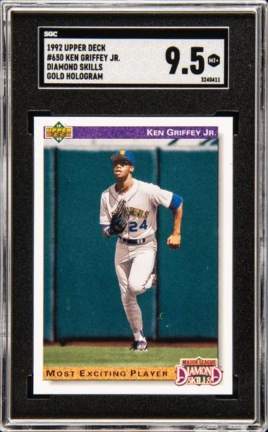 1992 Upper Deck Ken Griffey Jr. Diamond Skills Gold Hologram #650 card image