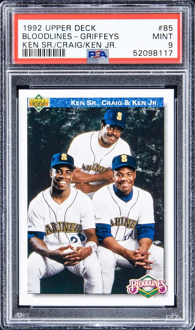 1992 Upper Deck Ken Griffey Jr./Craig Griffey/Ken Griffey Sr. Bloodlines #85 card image