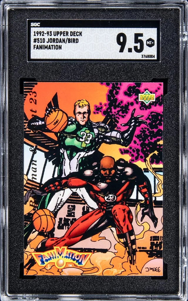 1992 Upper Deck Michael Jordan/Larry Bird Fanimation #510 card image