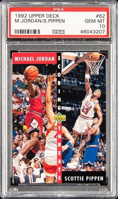 1992 Upper Deck Michael Jordan/Scottie Pippen #62 card image
