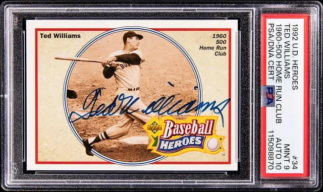 1992 Upper Deck Ted Williams Heroes 1960-500 Home Run Club #34 card image