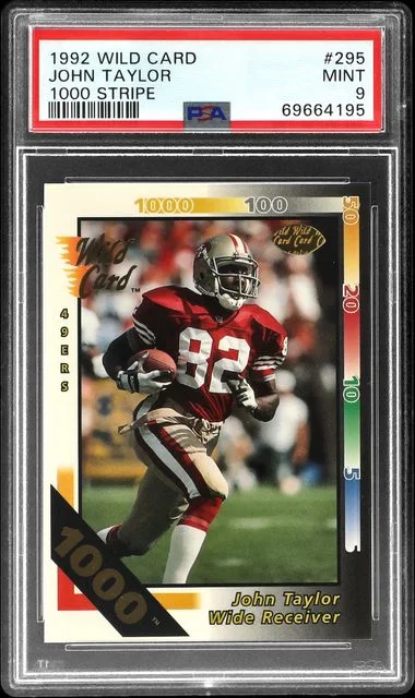 1992 Wild Card 1000 Stripe John Taylor #295 card image